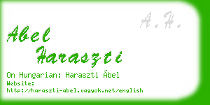abel haraszti business card